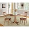 International Concepts Round 36 in Round Extension Dining Table with 2 Chairs, Distressed Oak, 36 W, 48 L, 30.1 in H, Wood K42-36RXT-27B-C617-2 - alternate 2